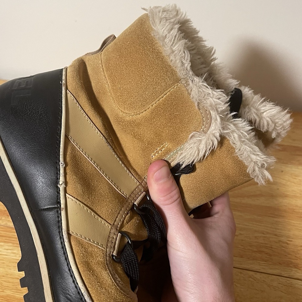 SOREL Tivoli II Tan Suede Waterproof Lined Winter Boots NL2089-373 Womens 9 - Picture 5 of 7